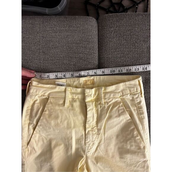 Mother The Roller Prep Pale Yellow Trouser Pants Size 27 Spring Summer Preppy - Picture 11 of 14